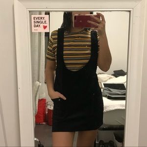 free people corduroy overall skirt